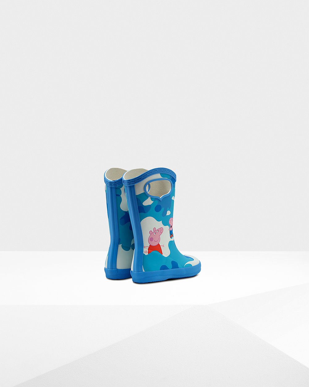 Hunter Niños Original First Peppa Pig Grab Handle - Botas de Lluvia Azules - 497-CTJEOZ